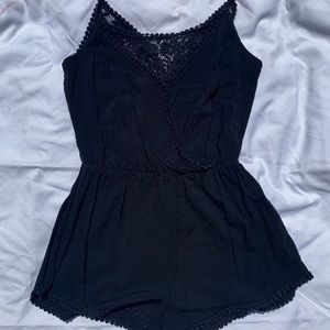 Black Ambiance Lace Romper